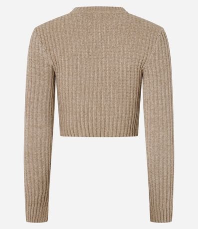 Blusa Cropped Texturizada en Punto Chenille 6