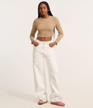 Blusa Cropped Texturizada en Punto Chenille 2