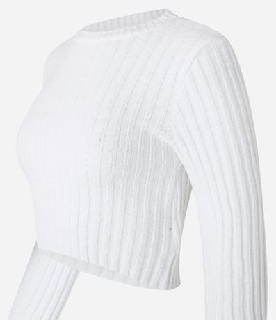 Blusa Cropped Texturizada en Punto Chenille 5