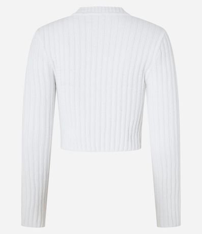 Blusa Cropped Texturizada en Punto Chenille 6