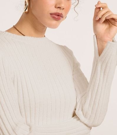 Blusa Cropped Texturizada en Punto Chenille 3