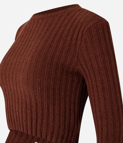 Blusa Cropped Texturizada en Punto Chenille 6