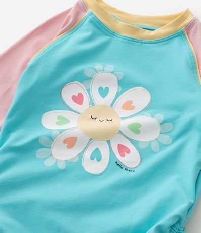 Conjunto Infantil con Protección UV y Estampa Flores - Talle 1 a 4 años 10