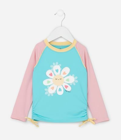 Conjunto Infantil con Protección UV y Estampa Flores - Talle 1 a 4 años 2