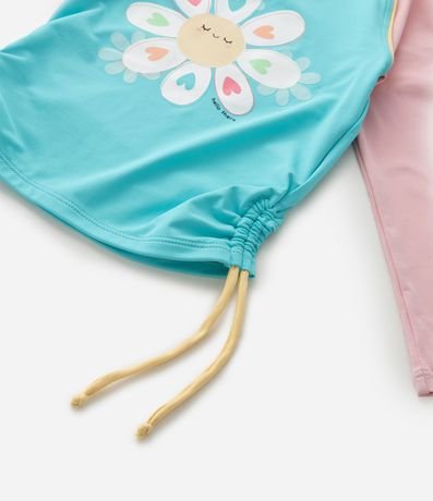 Conjunto Infantil con Protección UV y Estampa Flores - Talle 1 a 4 años 6