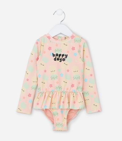 Conjunto Infantil con Estampa Piña y Protección UV - Talle 1 a 4 años 2