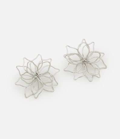 Caravana Botón Aramado con Forma de Flor 1