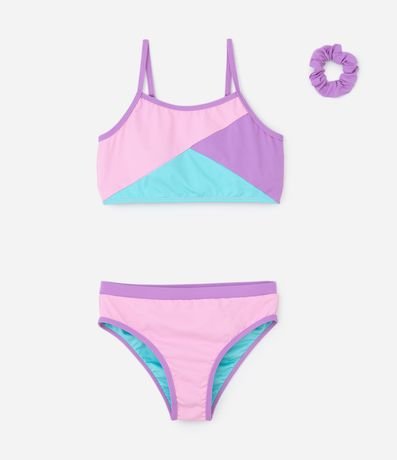 Bikini Infantil con Recortes y Protección UV - Talle 7 a 16 años