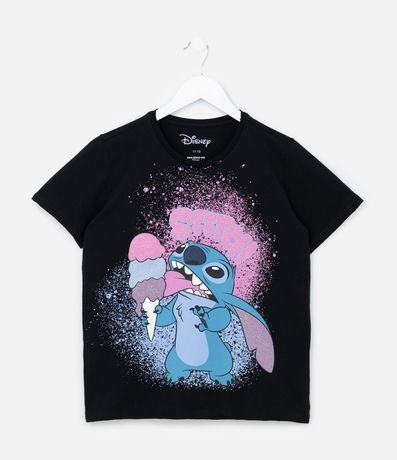 Remera Infantil con Estampa Stitch con Helado - Talle 5 a 14 años