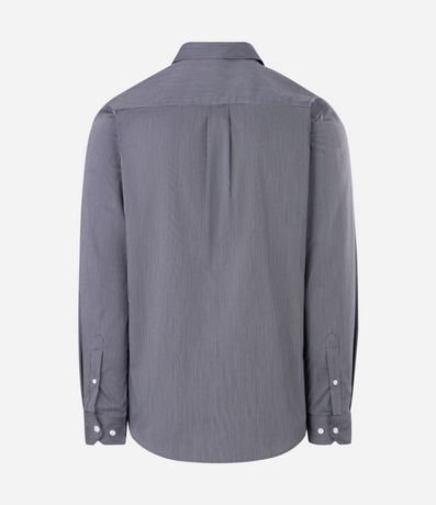 Camisa Slim con Fibra de Bambú Maquinetada con Rayas 5