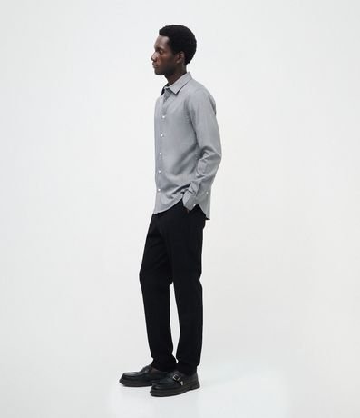Camisa Slim con Fibra de Bambú Maquinetada con Rayas 2