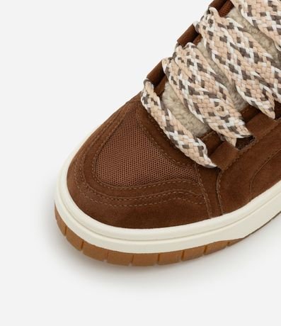 Championes Casual con Lingueta en Sherpa y Cordón Tricotado 4