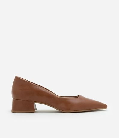 Zapato Scarpin Básico con Tacón Bloque