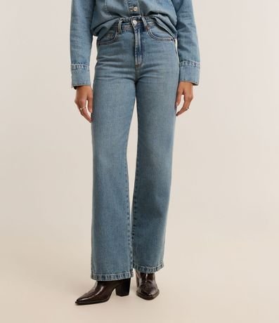 Pantalón Recto Comfort en Jeans con Cintura Alta 3