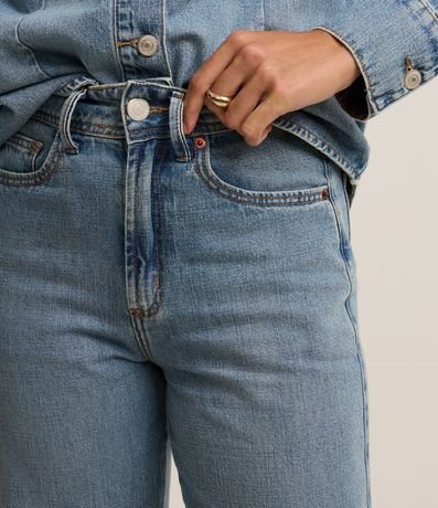 Pantalón Recto Comfort en Jeans con Cintura Alta 4