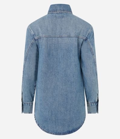 Camisa en Jeans Dirty Western con Recortes Delanteros 6