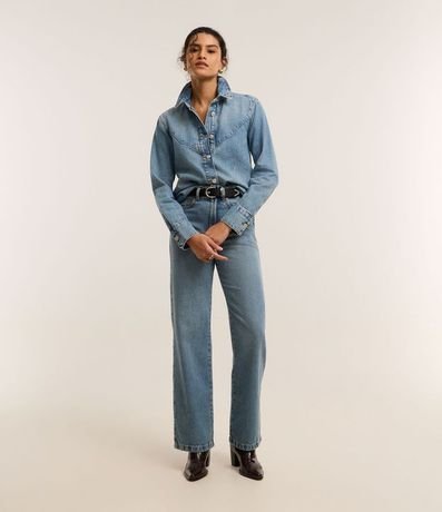 Camisa en Jeans Dirty Western con Recortes Delanteros 2