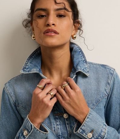 Camisa en Jeans Dirty Western con Recortes Delanteros 4