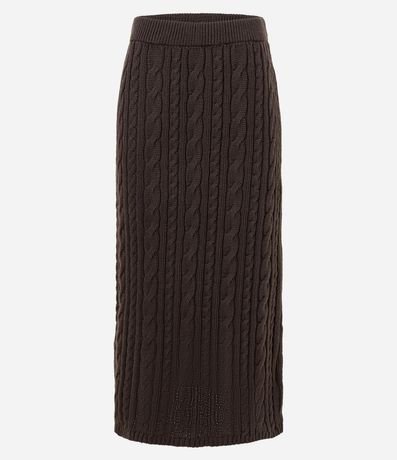 Pollera Reta Alargada en Punto con Mix de Puntos 6