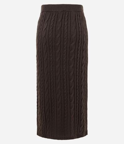 Pollera Reta Alargada en Punto con Mix de Puntos 8