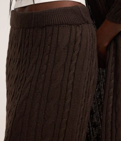 Pollera Reta Alargada en Punto con Mix de Puntos 4