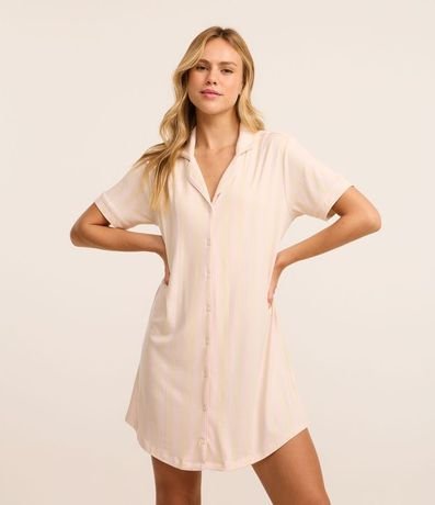 Camisón Americana Rayada y con Toque Suave 2