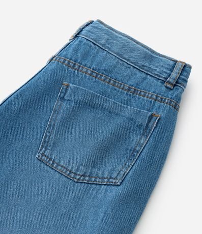Pantalón Recto Infantil Jeans con Estampa Stitch - Talle 5 a 14 años 4