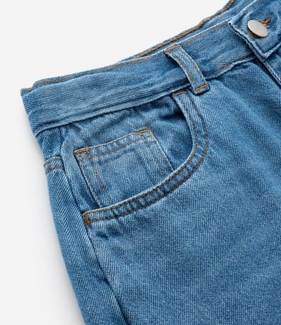 Pantalón Recto Infantil Jeans con Estampa Stitch - Talle 5 a 14 años 6