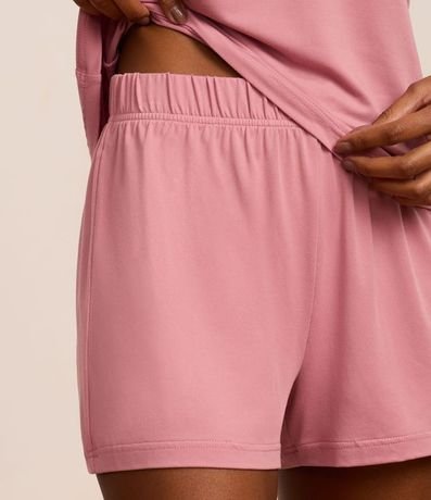 Pijama Short Doll en Peach Touch con Bretel Fino y Bies Contrastante 3