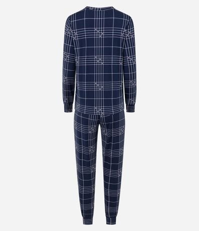 Pijama Largo de Cuadros con Hilo Reciclado y Tacto Suave 5