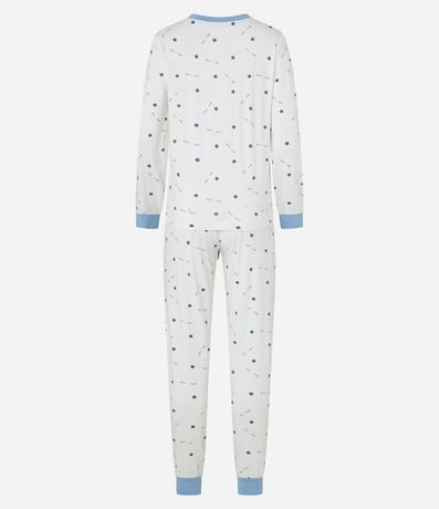 Pijama Largo en Peach Touch con Estampa de Bolitas de Championes 4