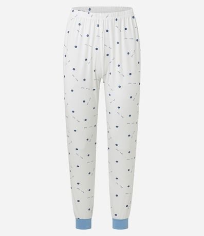 Pijama Largo en Peach Touch con Estampa de Bolitas de Championes 5