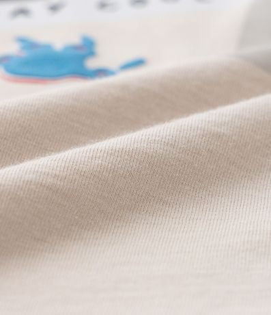 Remera Corta Infantil con Estampa Stitch Frente y Espalda - Talle 5 a 14 años 3