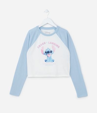 Remera Corta Infantil con Estampa Stitch - Talle 5 a 14 años