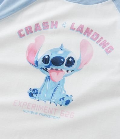 Remera Corta Infantil con Estampa Stitch - Talle 5 a 14 años 5