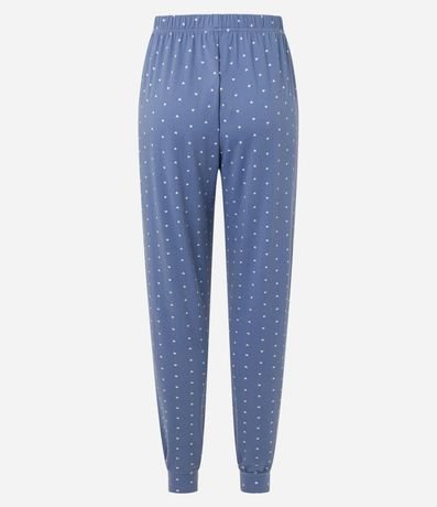 Pantalón de Pijama en Hilo Reciclado con Estampa Corazones 5