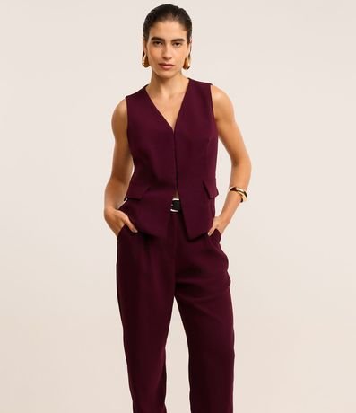 Pantalón Zanahoria en Crepé con Pliegues y Bolsillos 2