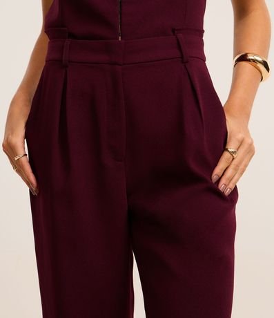 Pantalón Zanahoria en Crepé con Pliegues y Bolsillos 4