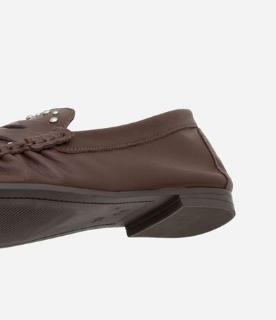 Zapato Mocasín de Piel con Detalle Ondulado y Tachuelas 4