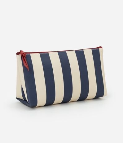 Néceser Trapecio Estampada de Rayas Largas