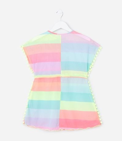 Salida de Playa Infantil en Tule con Rayas - Talle 5 a 16 años 2