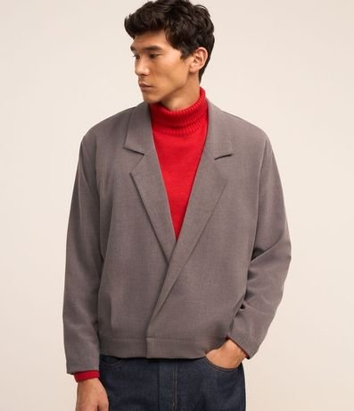 Blazer Casual en Sastrería con Delantero Traspasada