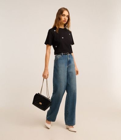Blusa en Algodón con Bordado de Lazos con Perlas 2