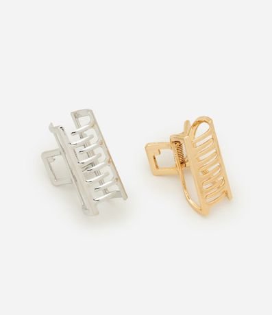 Kit 02 Pinzas para el Pelo Huecas Bicolor Diversas 2