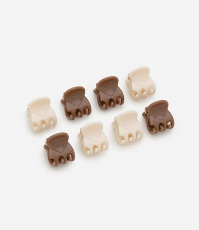 Kit 08 Pirañas para el Pelo Mini con Colores Diversas