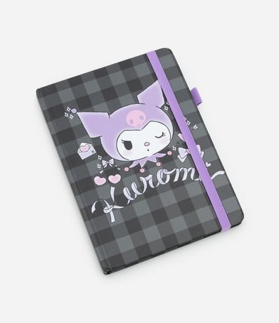 Cuaderno Pautado y Estampa de Cuadros Kuromi