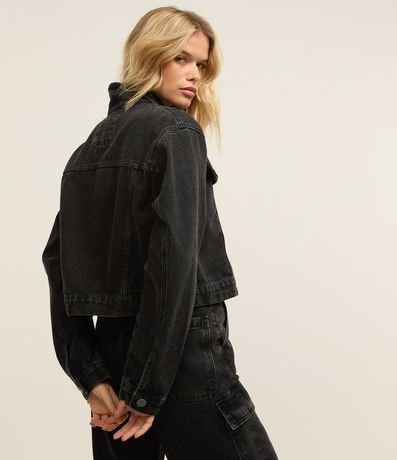 Campera Regular en Jeans con Botones 3