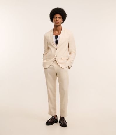 Pantalón Relaxed en Viscolino con Cintura Trabilla 1