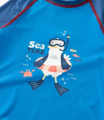 Conjunto Infantil con Protección UV y Estampa Pinguino - Talle 6 Meses a 4 años 11