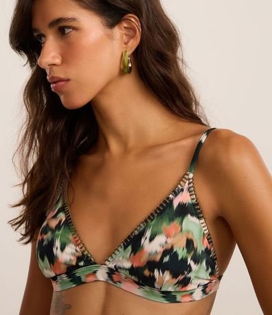 Bikini Top Triángulo Fixo en Microfibra con Estampa Tie Dye 3